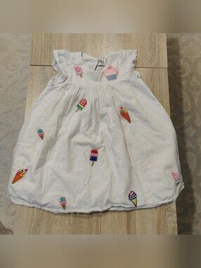 Lola + The Boys Girls Beaded Embroidered Ice Cream Dress Size 6